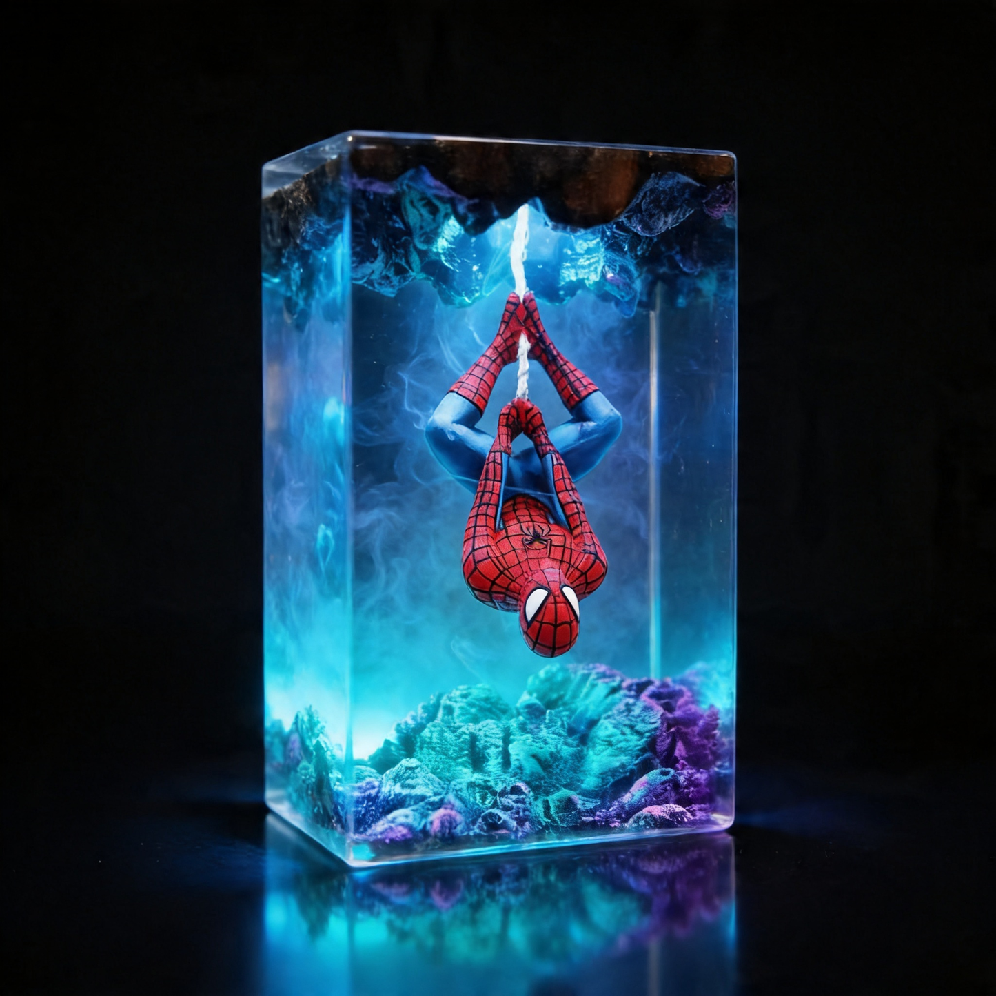 Lampe résine Spiderman