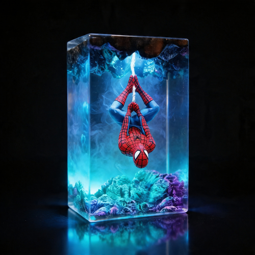 Lampe résine Spiderman