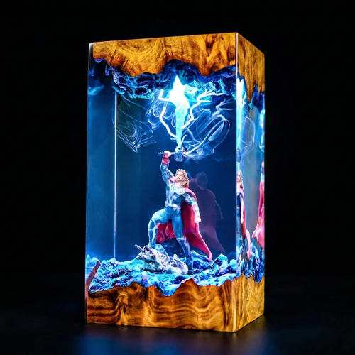 Lampe résine Thor