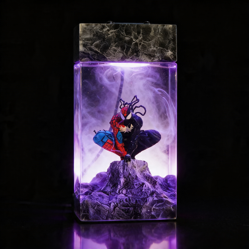 Lampe Résine Mi Spiderman Mi Venom