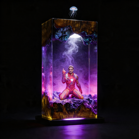 Lampe résine IronMan