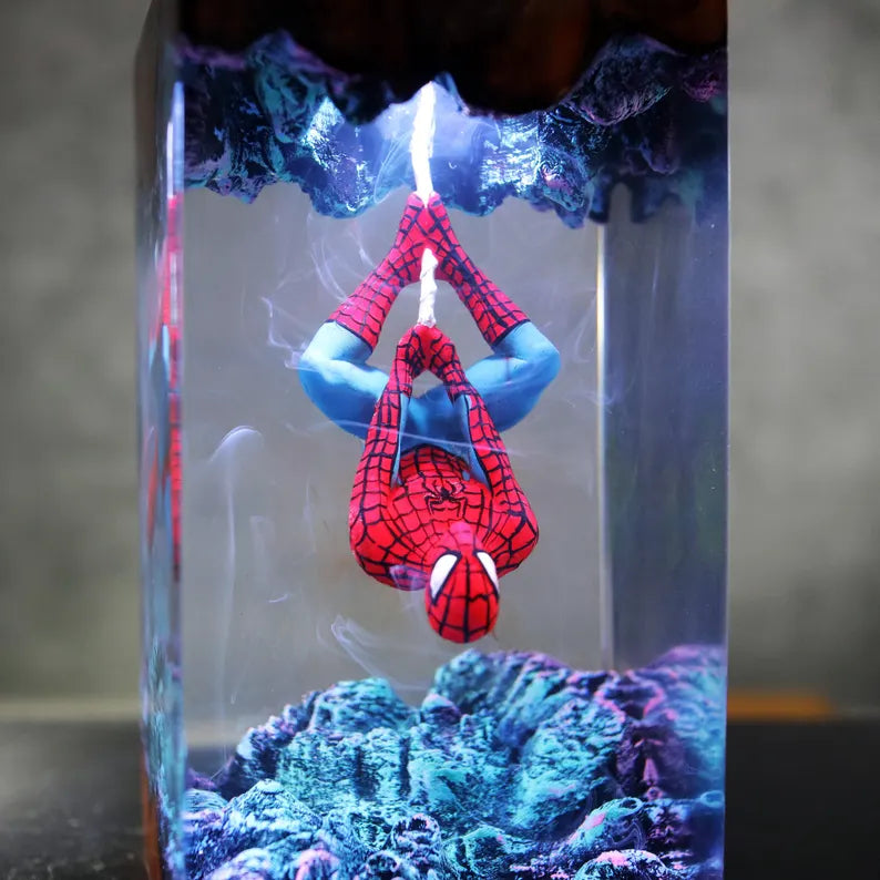 Lampe résine Spiderman
