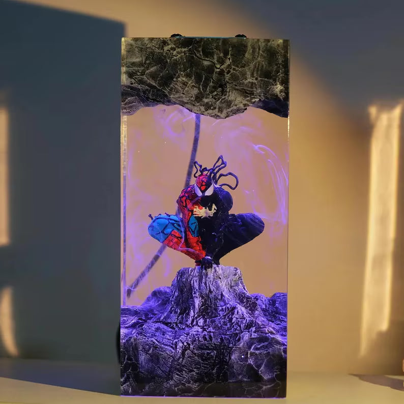 Lampe Résine Mi Spiderman Mi Venom