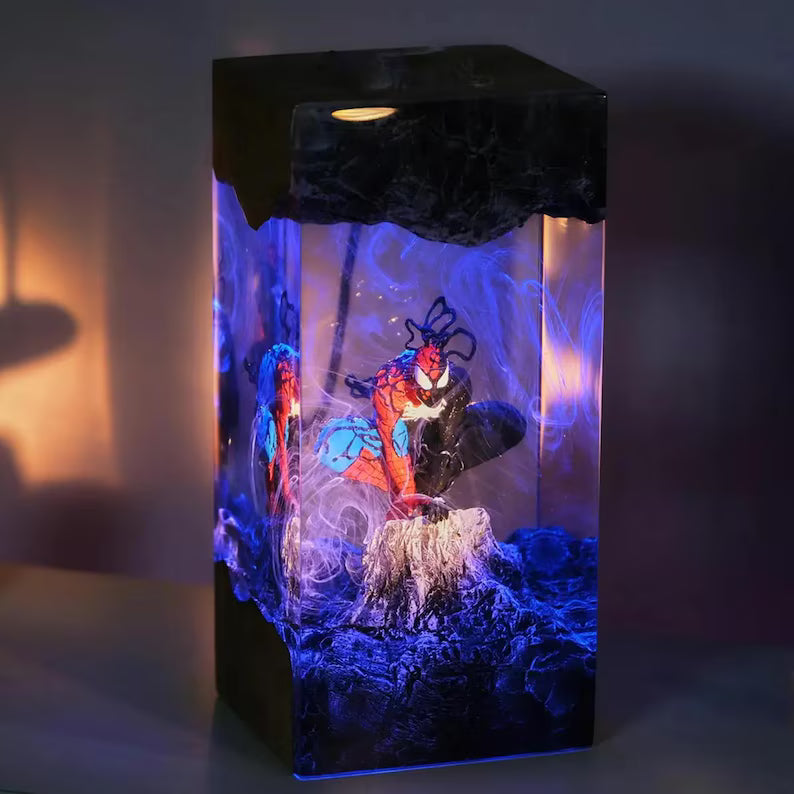 Lampe Résine Mi Spiderman Mi Venom
