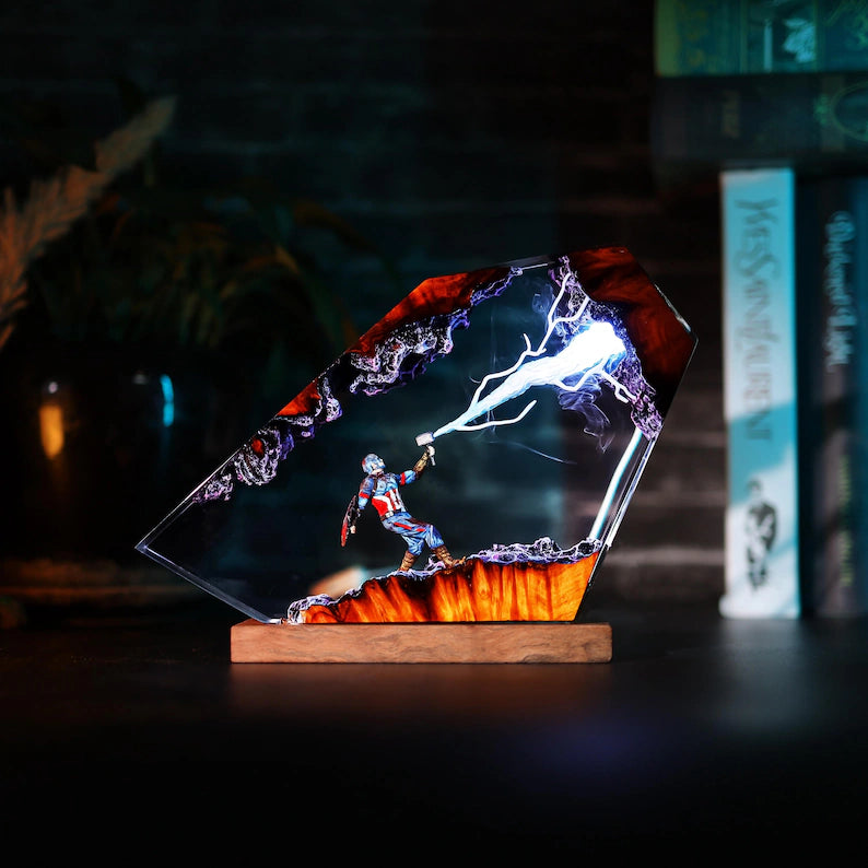 Lampe Résine Captain America XL