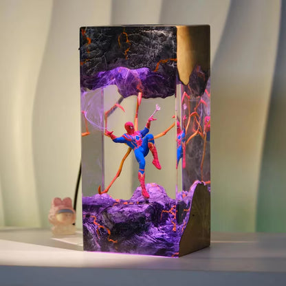 Lampe résine Spiderman