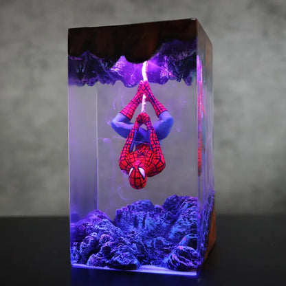 Lampe résine Spiderman