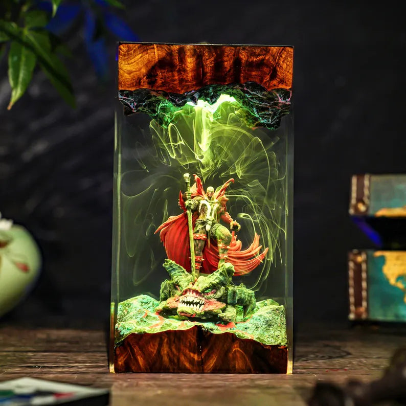 Lampe résine Hellspawn