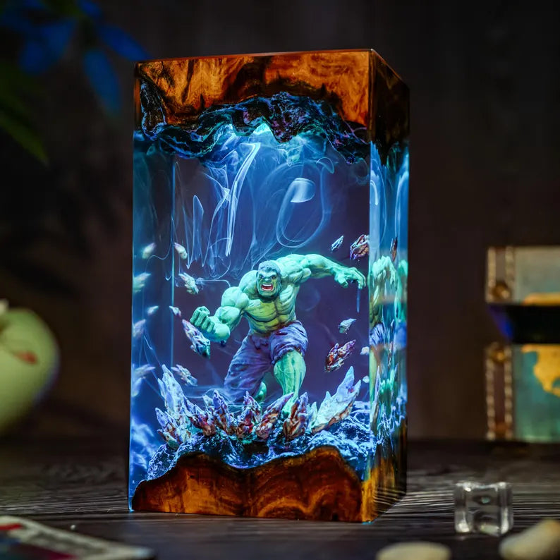 Lampe résine Hulk