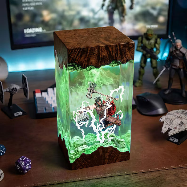 Lampe résine Thor N°2