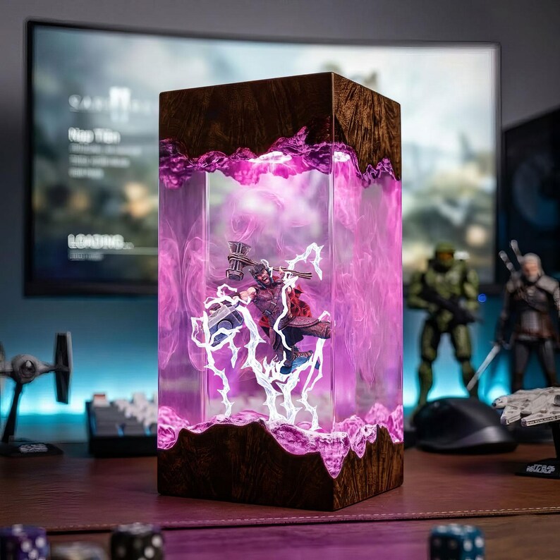 Lampe résine Thor N°2