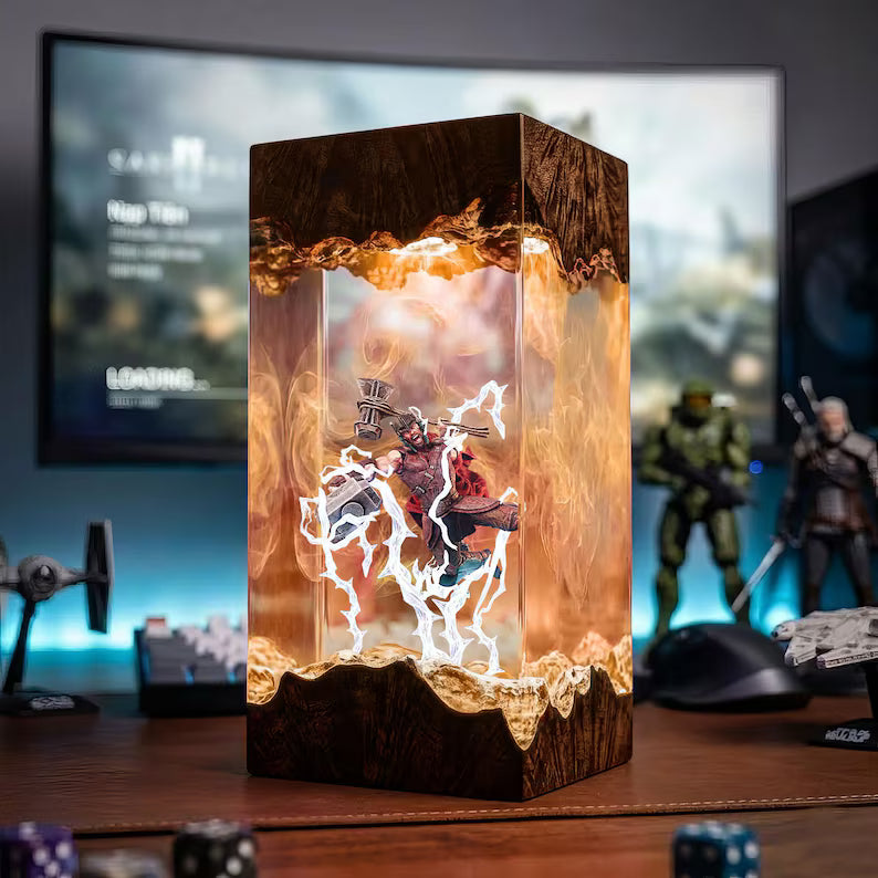 Lampe résine Thor N°2