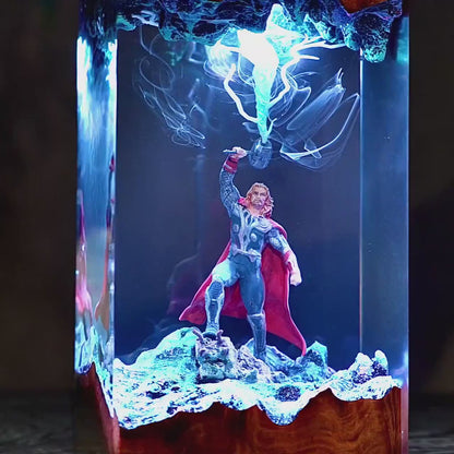 Lampe résine Thor
